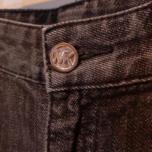 ❌SOLD❌MICHAEL KORS Striated Bootcut Jeans Zip Fly Flap Pocket MK Designer - Picture 6 of 16